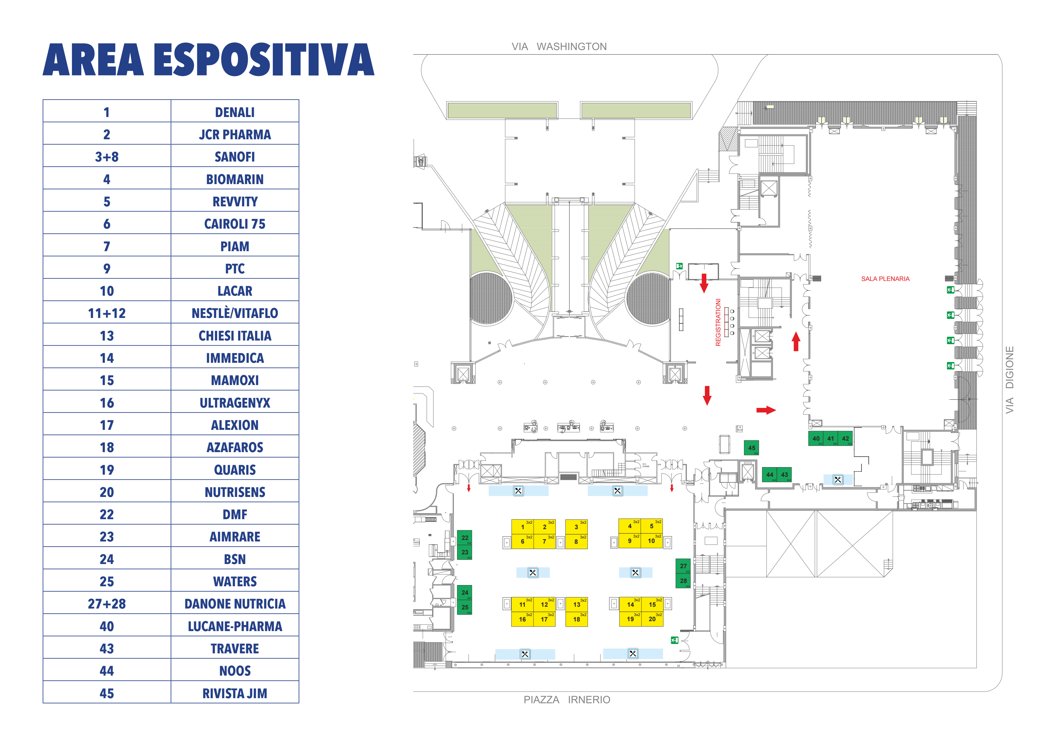 Planimetria area espositiva